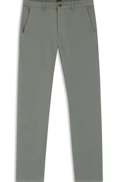 Slim-fit trousers in overdyed stretch satin