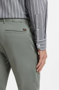 Slim-fit trousers in overdyed stretch satin
