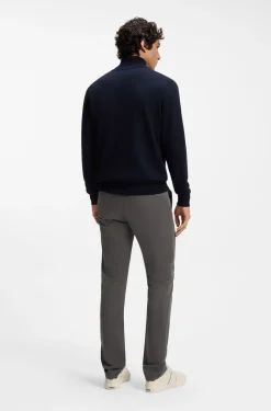 Slim-fit trousers in overdyed stretch satin