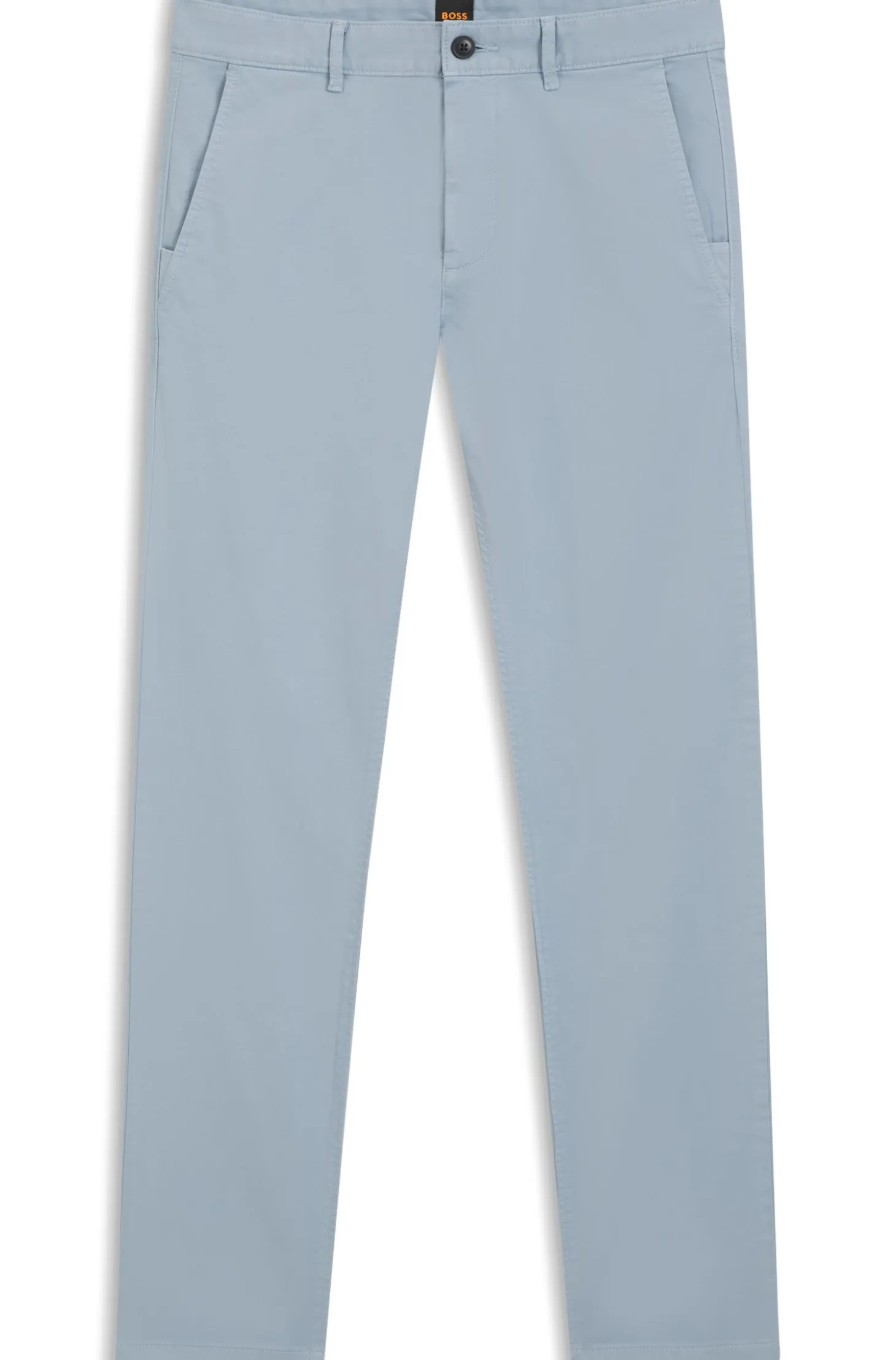 Slim-fit trousers in overdyed stretch satin