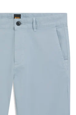Slim-fit trousers in overdyed stretch satin