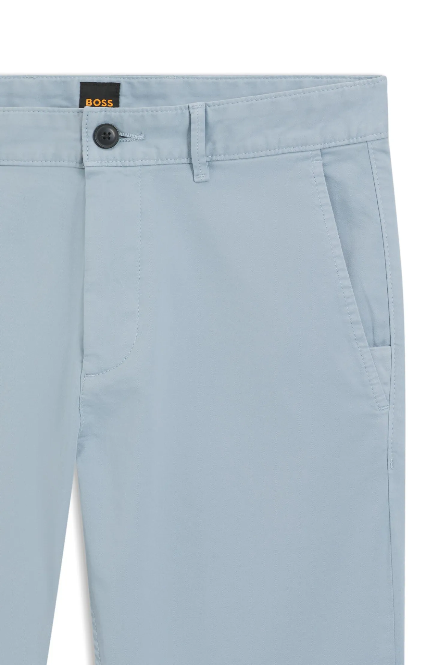 Slim-fit trousers in overdyed stretch satin