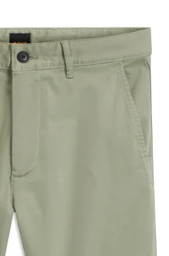 Slim-fit trousers in overdyed stretch satin