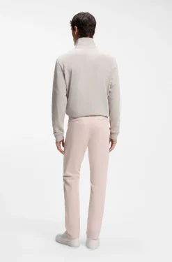 Slim-fit trousers in overdyed stretch satin
