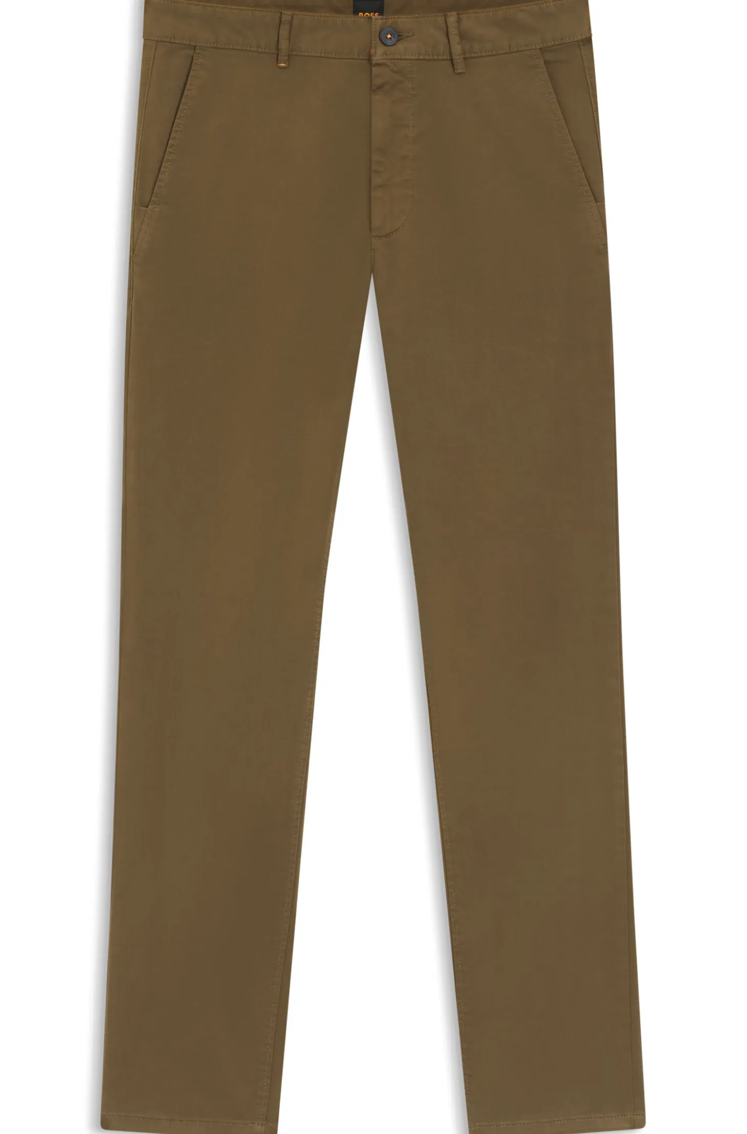 Slim-fit trousers in overdyed stretch satin
