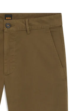Slim-fit trousers in overdyed stretch satin