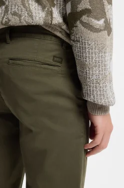 Slim-fit trousers in overdyed stretch satin