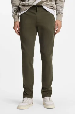 Slim-fit trousers in overdyed stretch satin