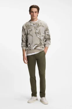 Slim-fit trousers in overdyed stretch satin