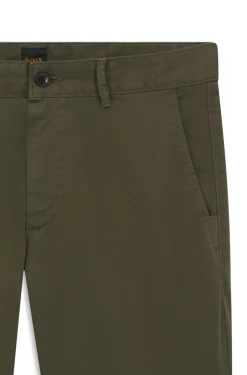 Slim-fit trousers in overdyed stretch satin