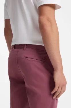 Slim-fit trousers in overdyed stretch satin