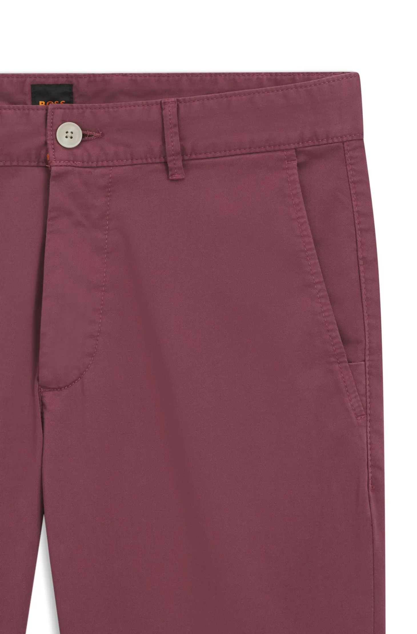 Slim-fit trousers in overdyed stretch satin