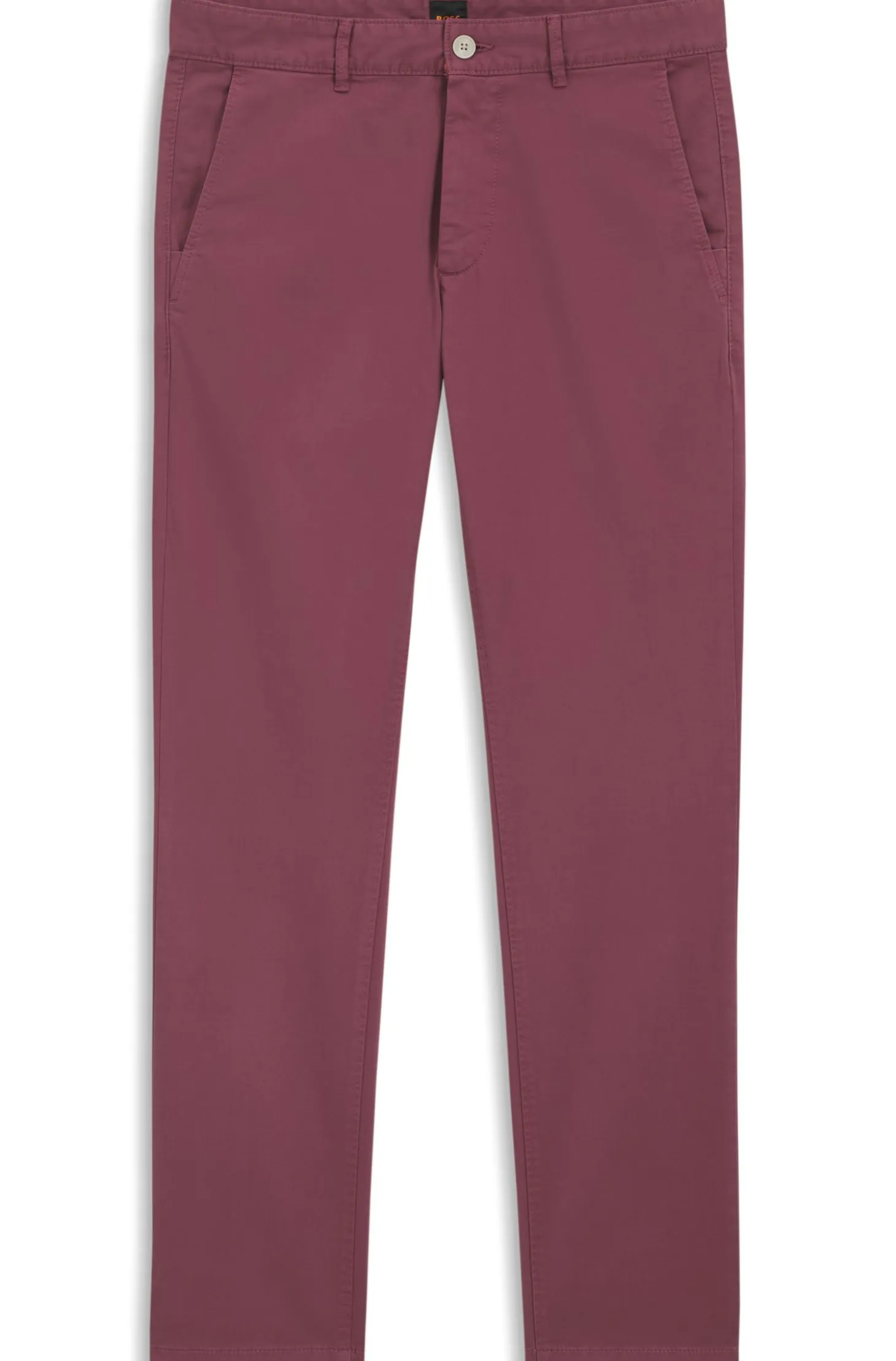 Slim-fit trousers in overdyed stretch satin