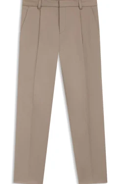 Slim-fit trousers in paper-touch stretch cotton