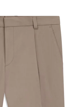 Slim-fit trousers in paper-touch stretch cotton