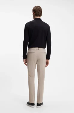 Slim-fit trousers in stretch-cotton gabardine