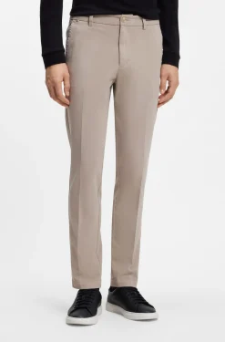 Slim-fit trousers in stretch-cotton gabardine