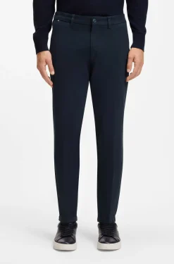 Slim-fit trousers in stretch-cotton gabardine