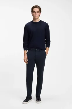 Slim-fit trousers in stretch-cotton gabardine