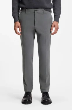 Slim-fit trousers in stretch-cotton gabardine