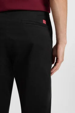 Slim-fit trousers in stretch-cotton gabardine