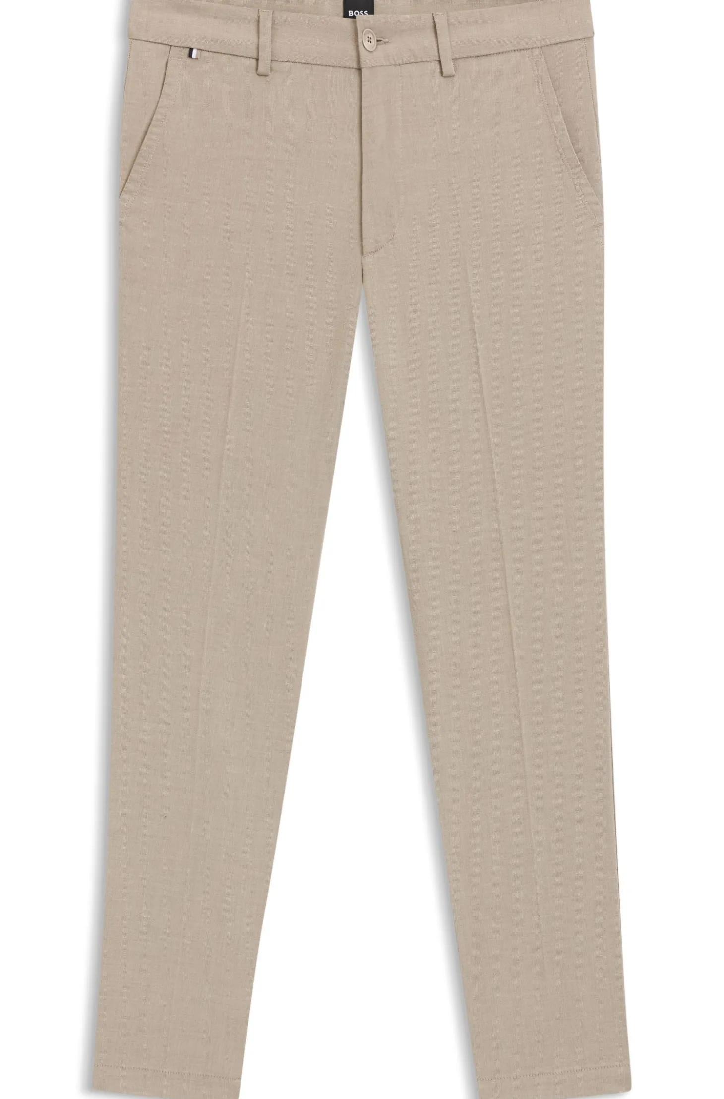 Slim-fit trousers in stretch-cotton dobby