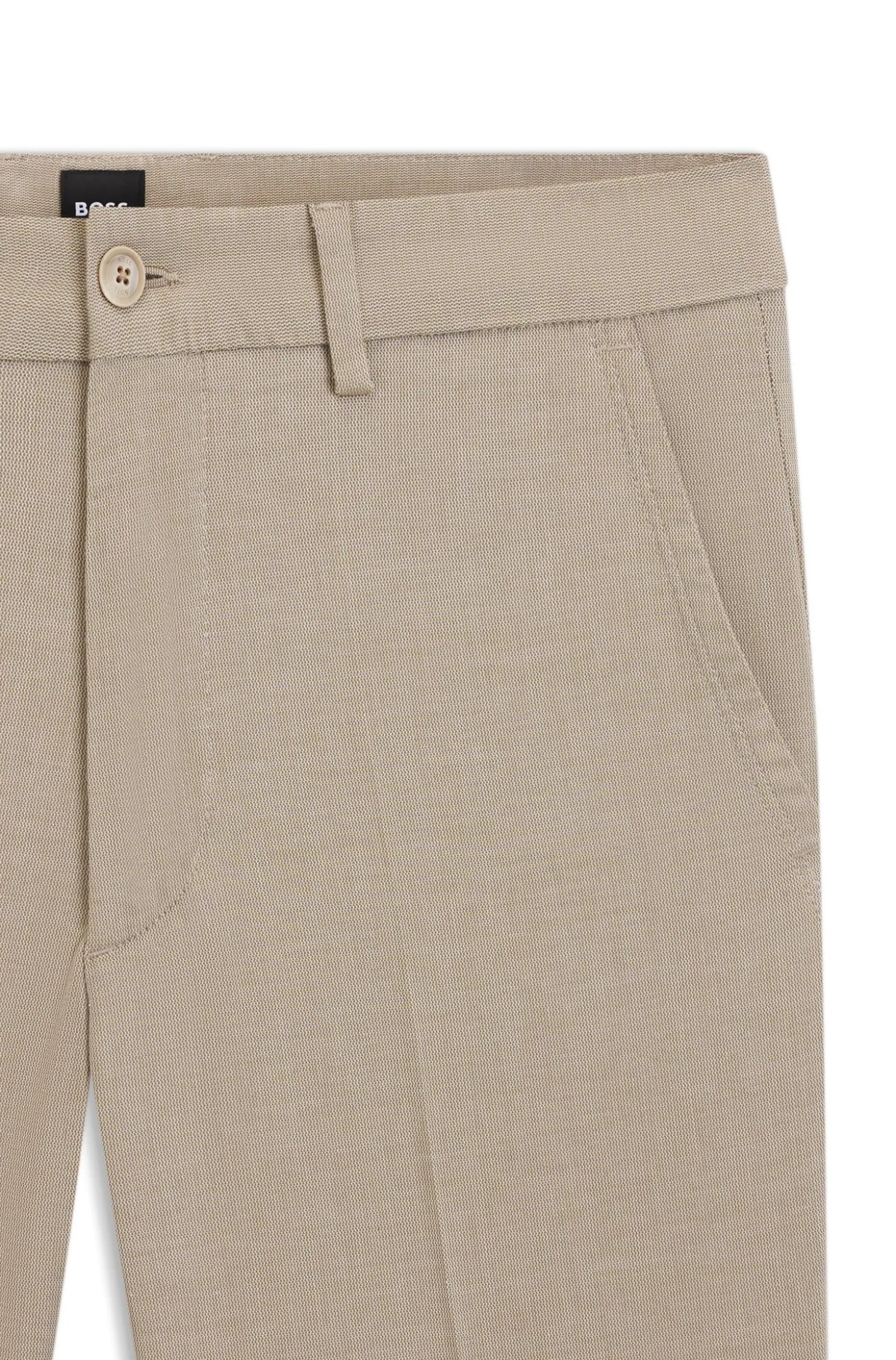 Slim-fit trousers in stretch-cotton dobby