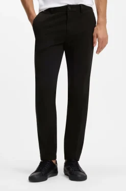 Slim-fit trousers in stretch-cotton gabardine