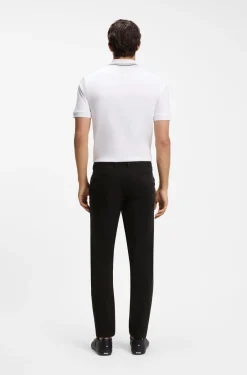 Slim-fit trousers in stretch-cotton gabardine