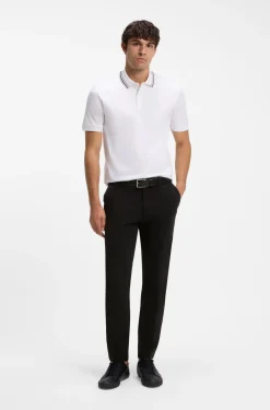 Slim-fit trousers in stretch-cotton gabardine