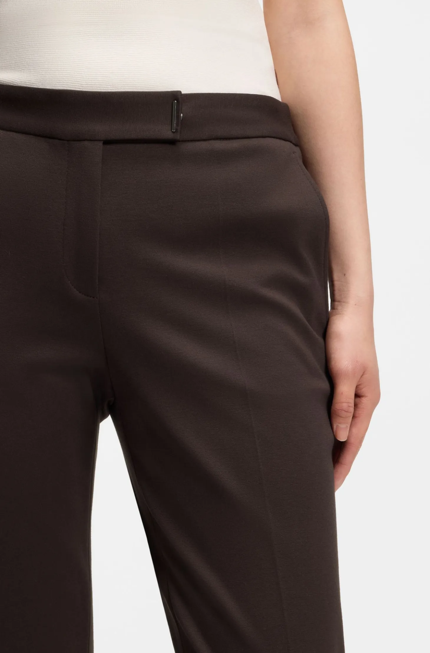Slim-fit trousers in stretch jersey