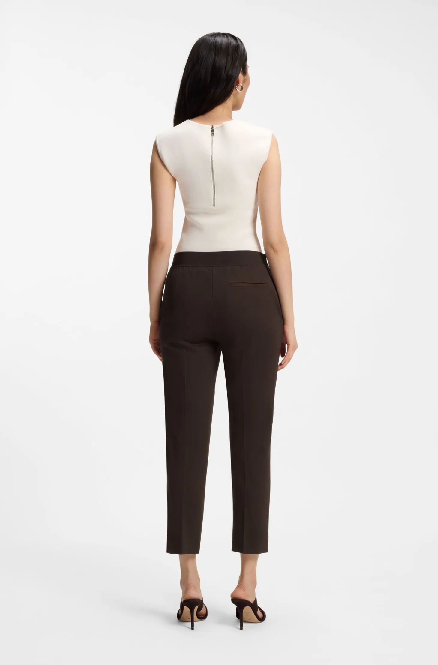Slim-fit trousers in stretch jersey