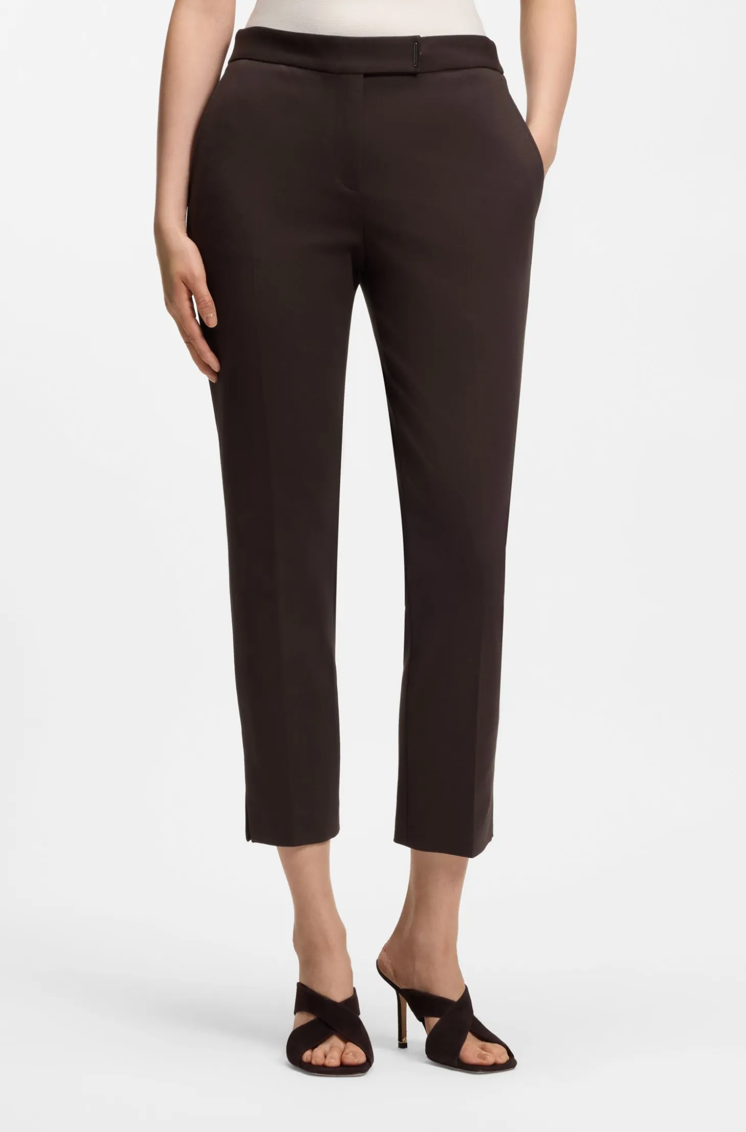 Slim-fit trousers in stretch jersey