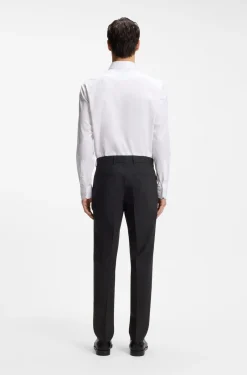 Slim-fit trousers in stretch wool