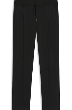 Slim-fit trousers in twill fabric with drawstring waist
