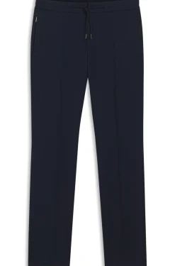 Slim-fit trousers in virgin wool and silk