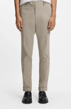 Slim-fit trousers in washable stretch cotton