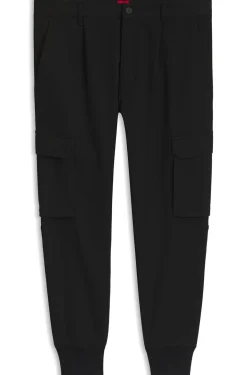 Slim-fit trousers with cargo pockets