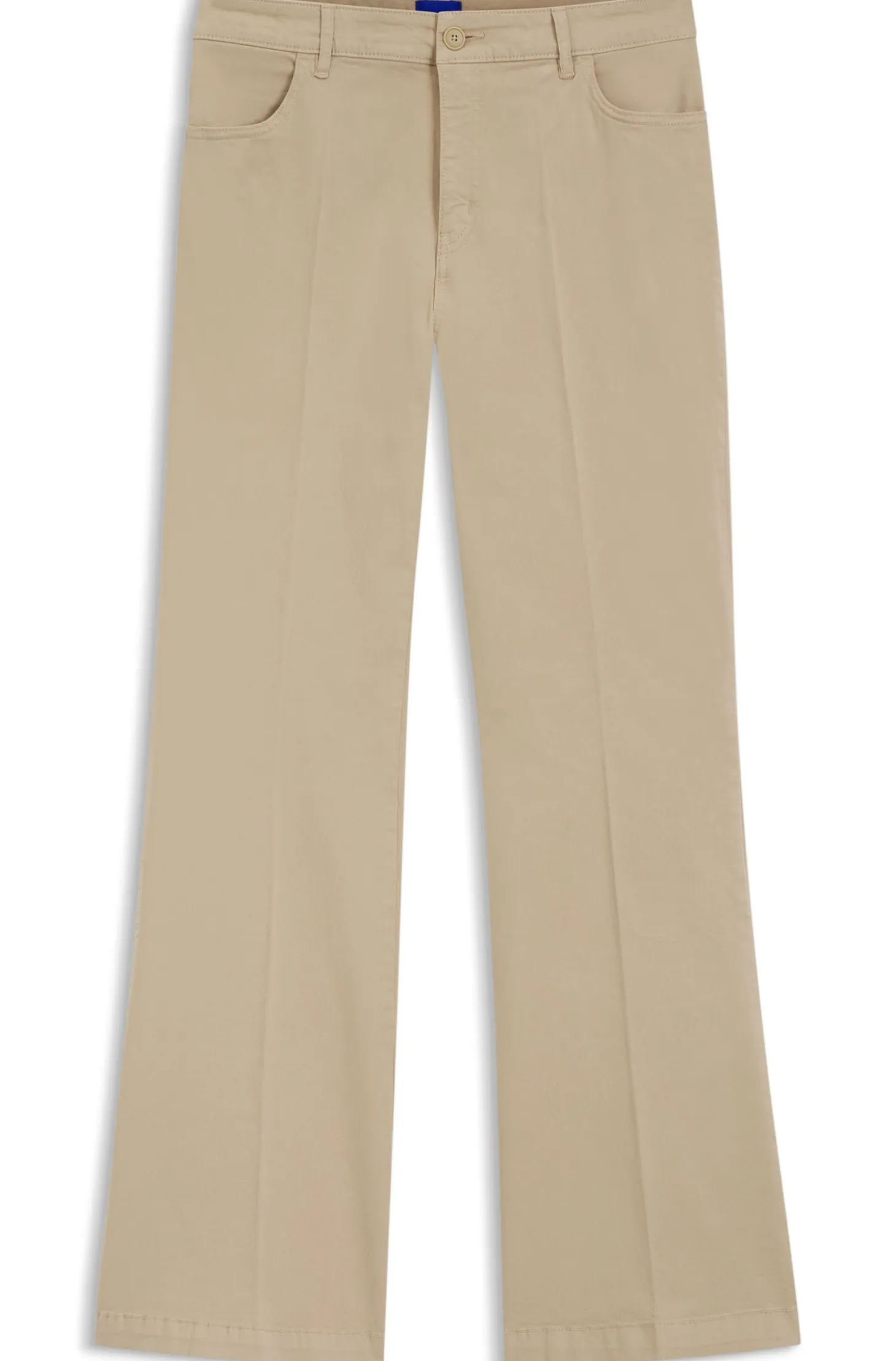 Slim-fit trousers with flared leg