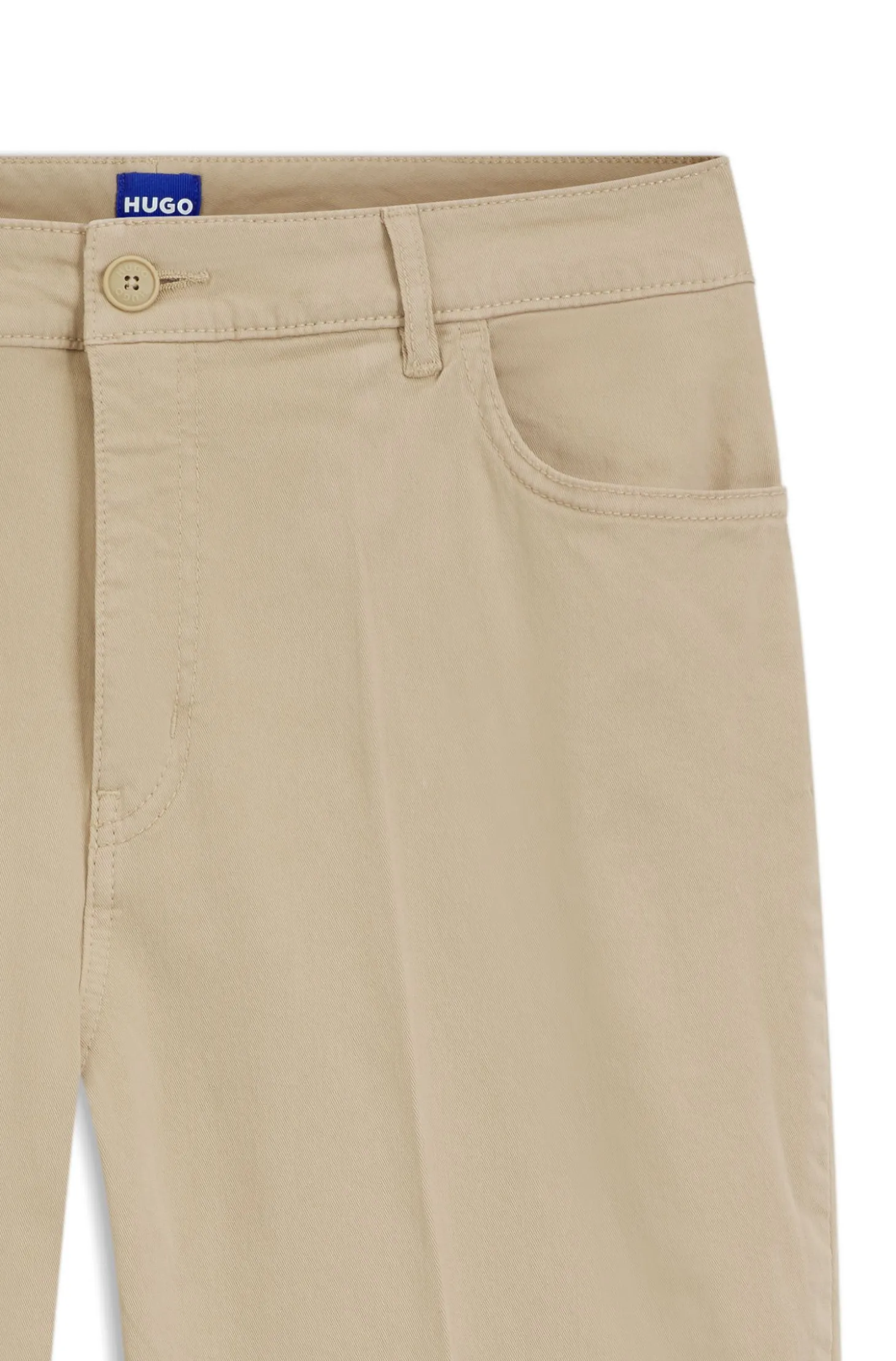 Slim-fit trousers with flared leg