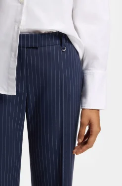 Slim-fit trousers with pinstripe