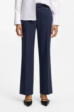 Slim-fit trousers with pinstripe