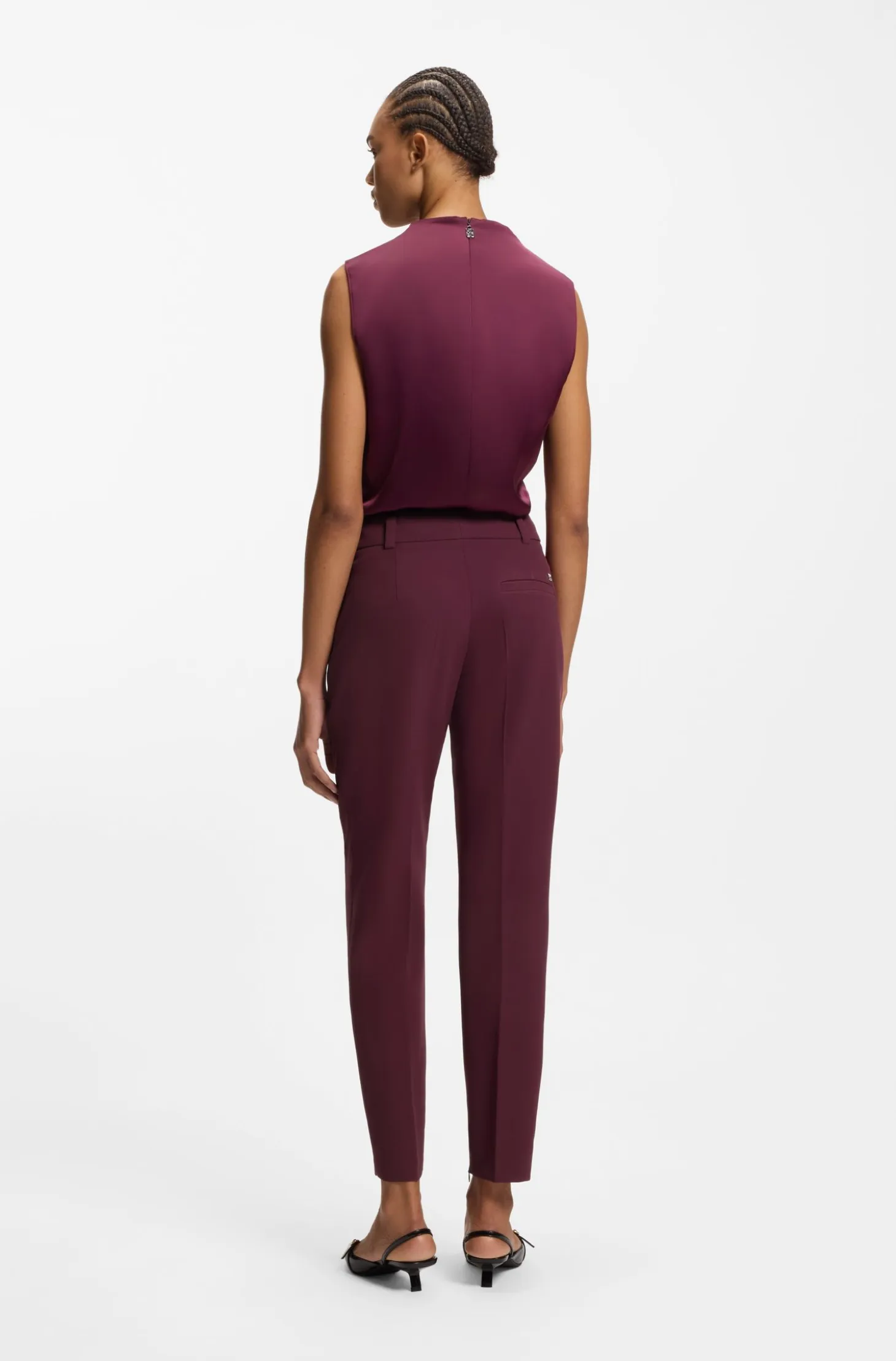 Slim-fit trousers with zip hems