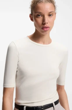 Slim-fit T-shirt in cotton, modal and stretch