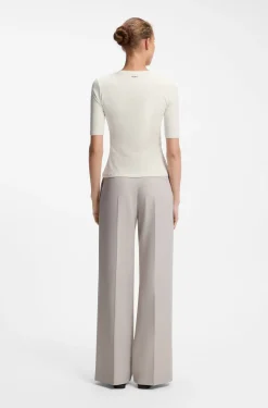 Slim-fit T-shirt in cotton, modal and stretch