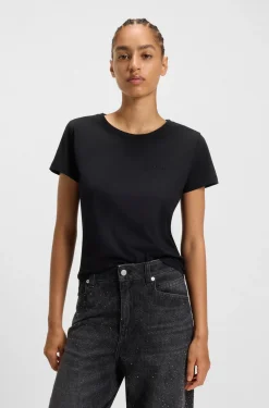 Slim-fit T-shirt in cotton with logo detail