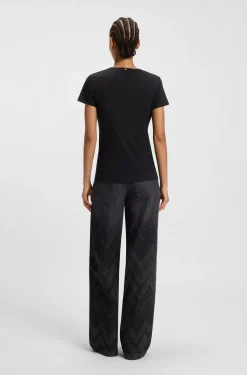 Slim-fit T-shirt in cotton with logo detail