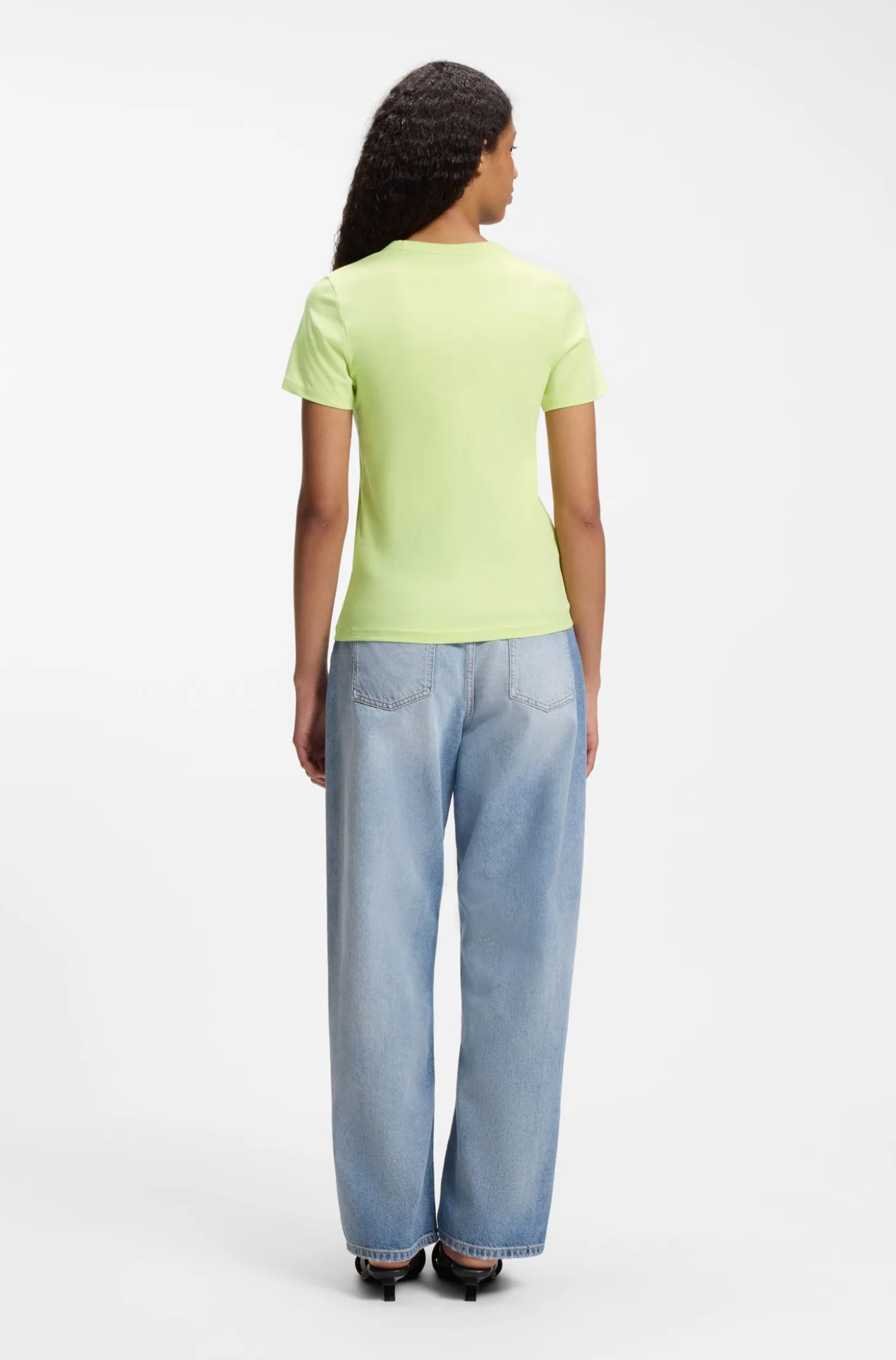 Slim-fit T-shirt in cotton with logo print
