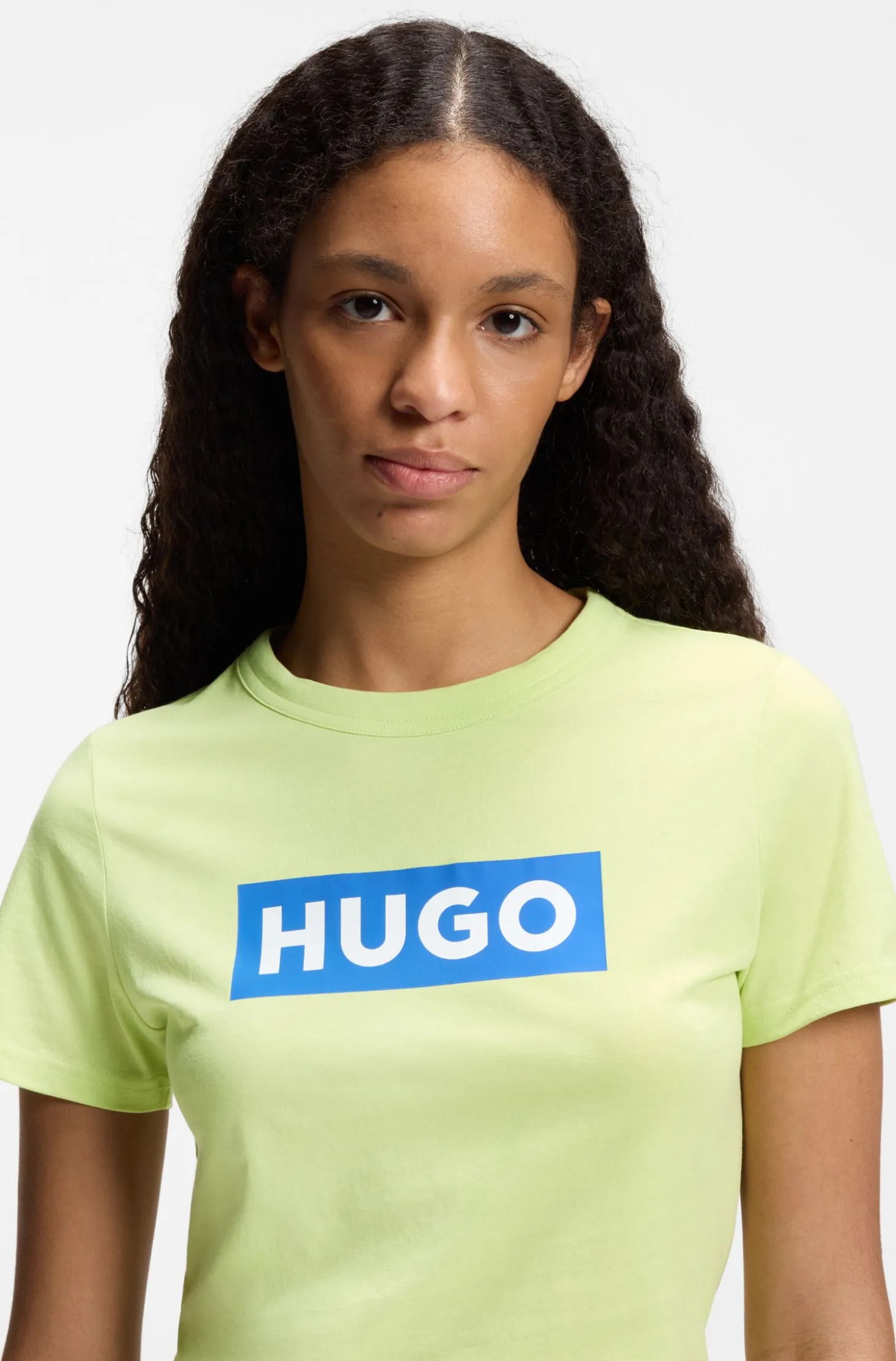 Slim-fit T-shirt in cotton with logo print