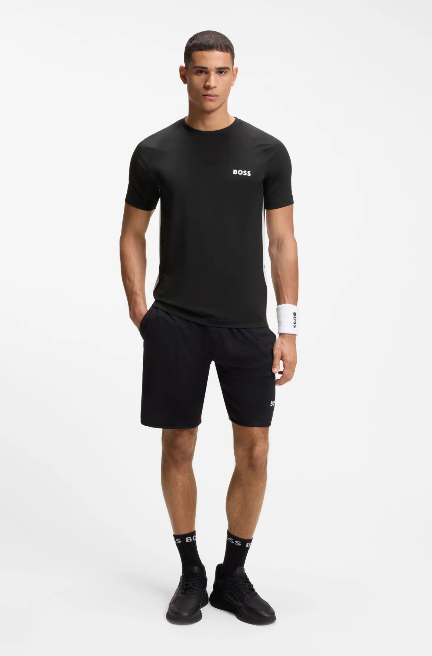Slim-fit T-shirt in four-way stretch fabric